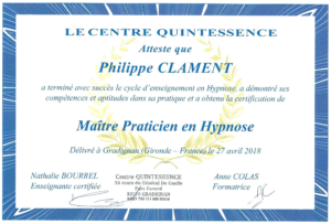 Diplôme de Maître Praticien en Hypnose - Centre Quintessence